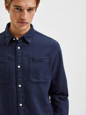 SELECTED HOMME Regular fit Overhemd 'Nico' in Blauw