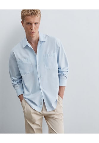 Scalpers Regular fit Overhemd in Blauw: voorkant