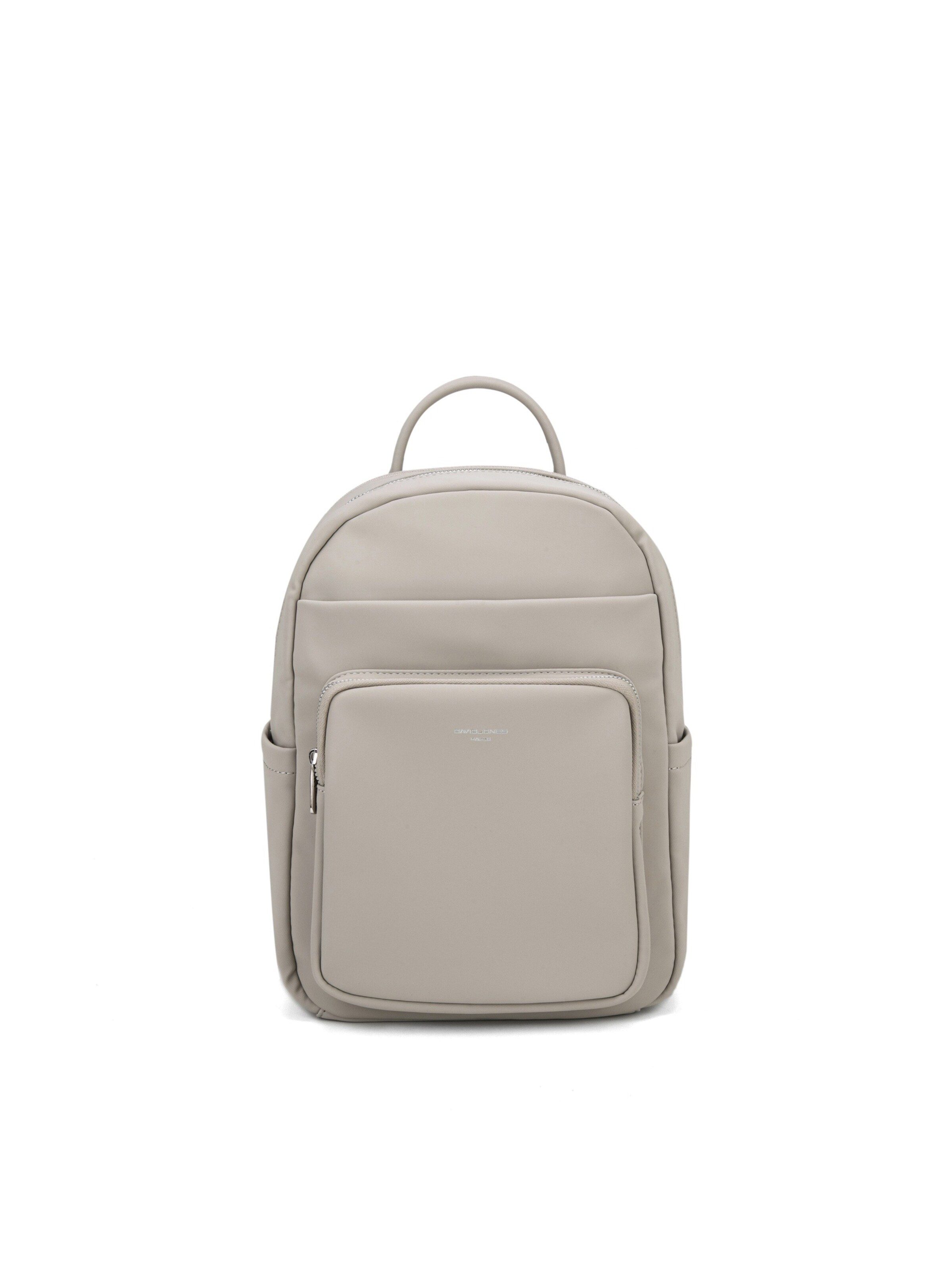 Zaino 'Zaino David Jones Pelle Vegana con Tasca Zip' di David Jones in grigio: frontale