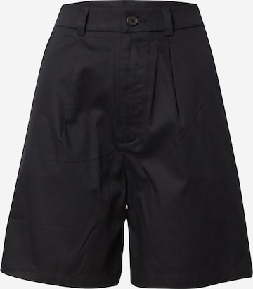 MELAWEAR - Perna larga Calças com pregas 'SABITHA' em preto: frente