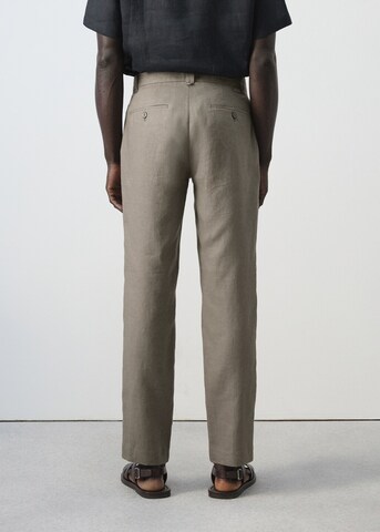 MANGO MAN Regular Chino Pants 'Oyster' in Grey