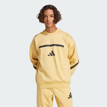 Sweat de sport 'Z.N.E.' ADIDAS SPORTSWEAR en beige : devant
