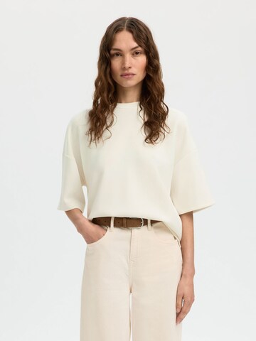 SELECTED Oversized shirt 'SLFTenny' in Wit: voorkant