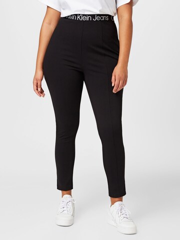 Skinny Leggings Calvin Klein Jeans Curve en noir : devant