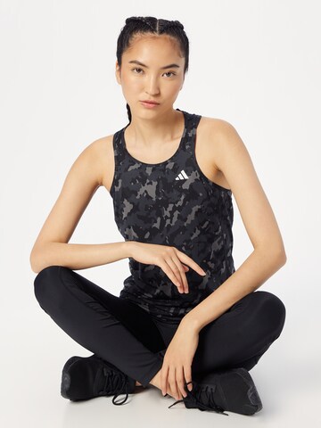 ADIDAS PERFORMANCE Sporttop 'Own The Run Camo' in Zwart