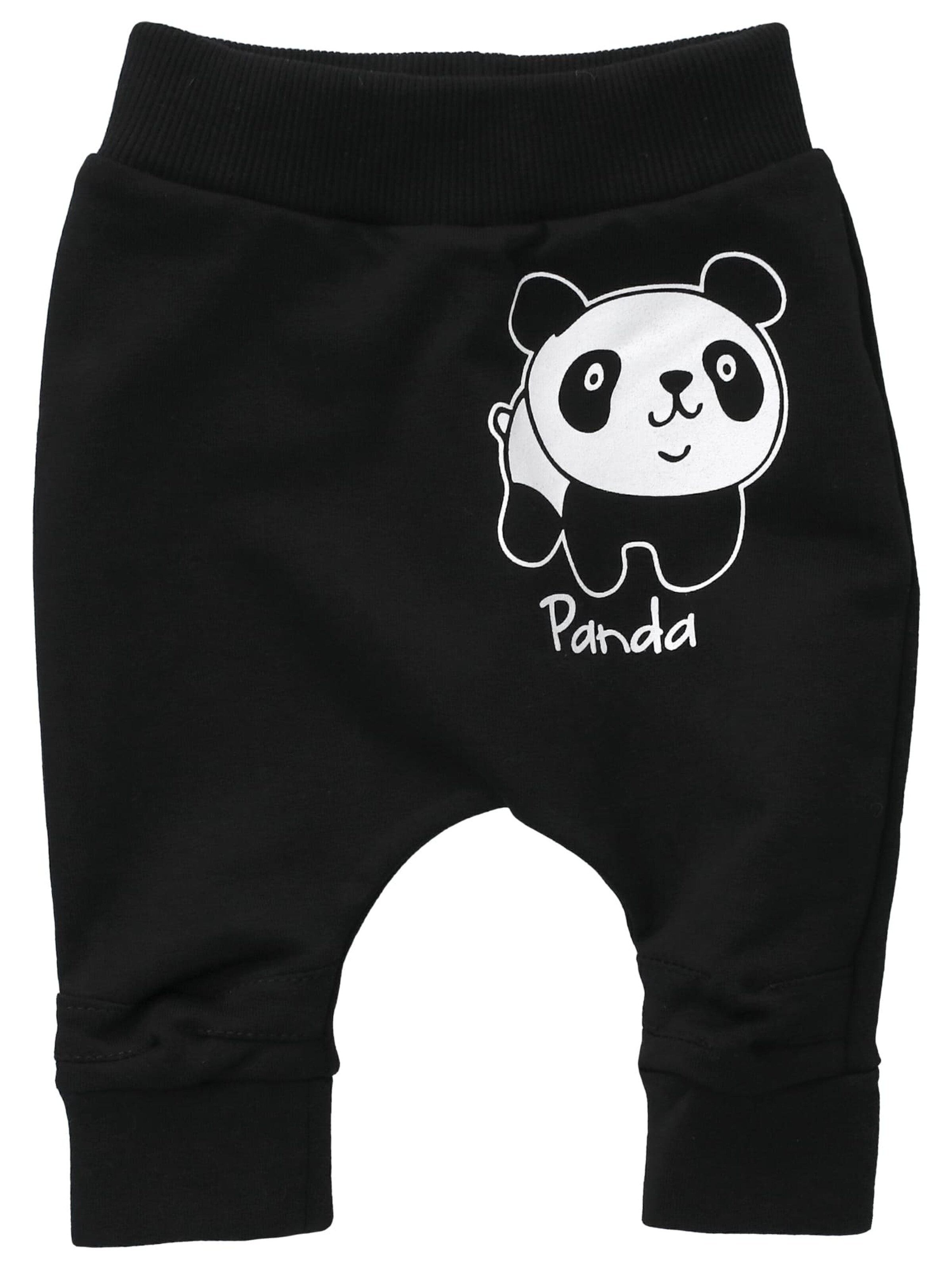 Effilé Pantalon 'Panda' NINI en noir : devant