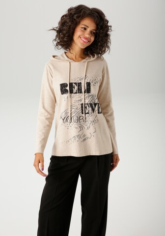 Aniston CASUAL Pullover in Beige: Vorderseite