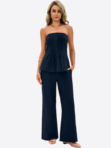 Costum cu pantaloni de la Imily Bela pe albastru: față