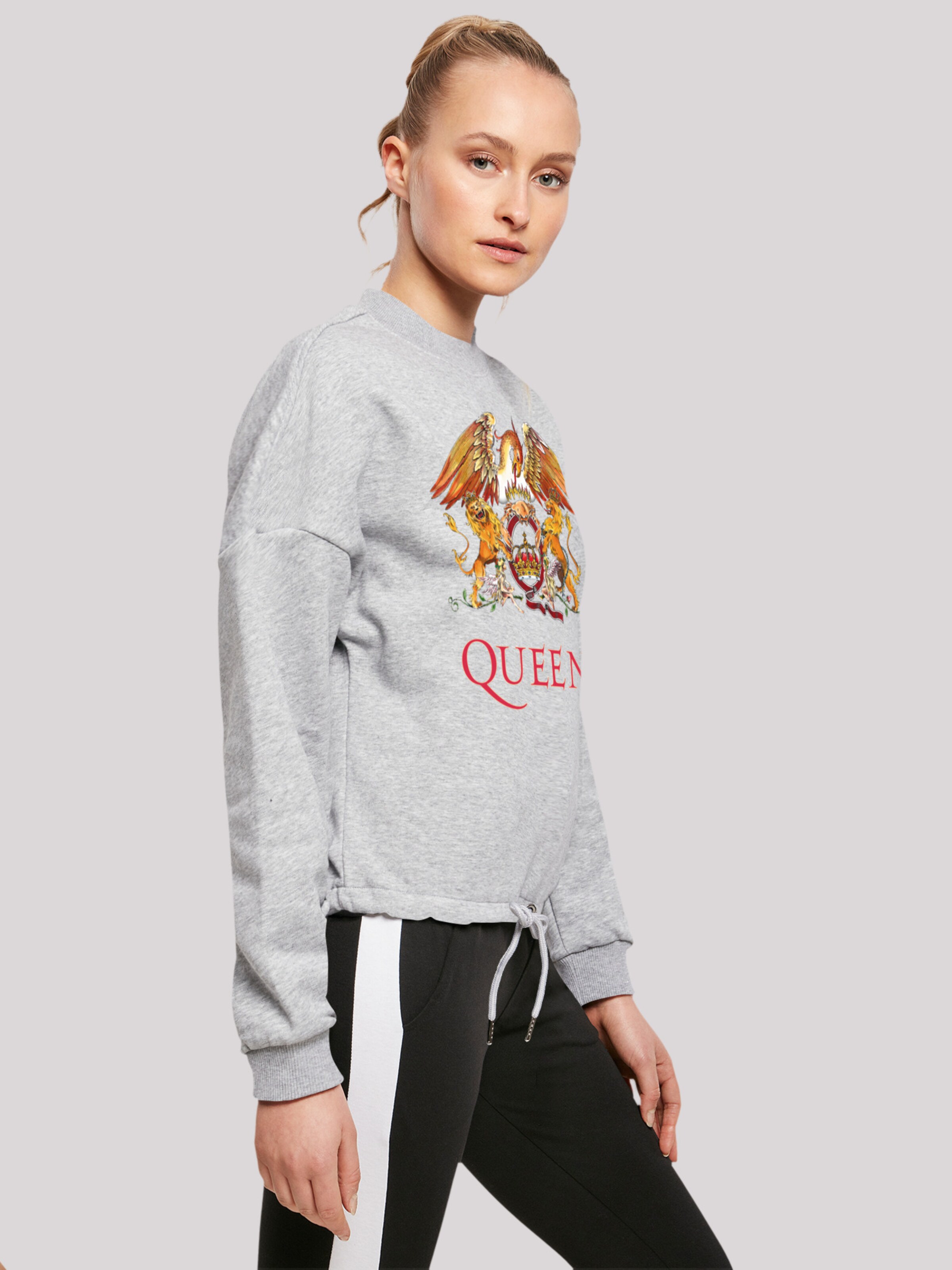 F4NT4STIC Sweatshirt \'Queen YOU in Crest\' | Classic ABOUT Grey
