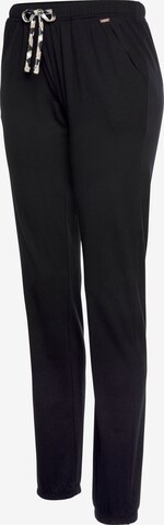 LASCANA Pajama Pants in Black