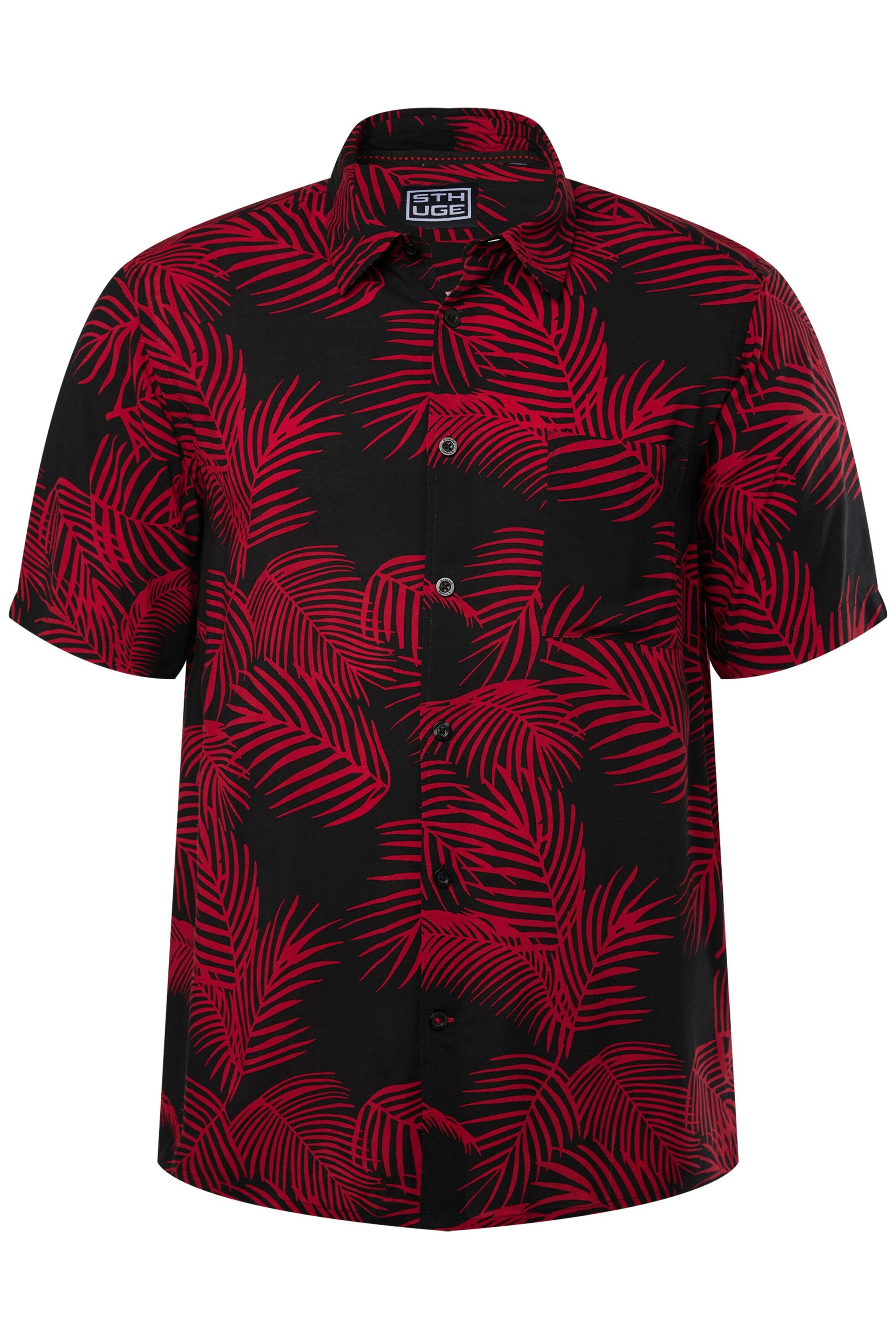 STHUGE Regular fit Overhemd in Zwart: voorkant