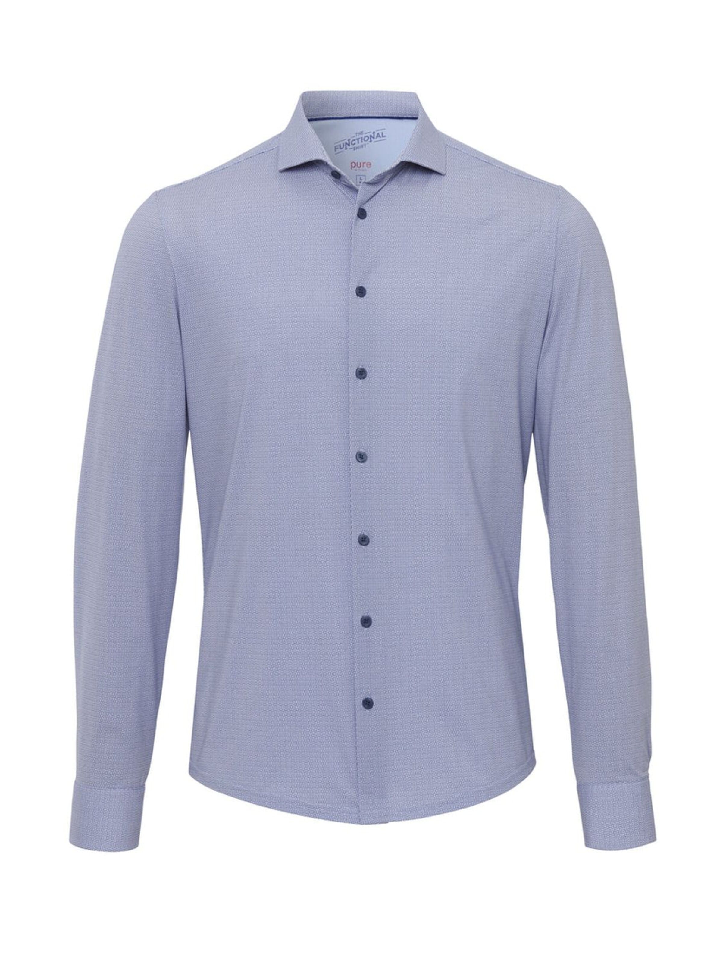 PURE Slim Fit Hemd‌ in Blau: Vorderseite