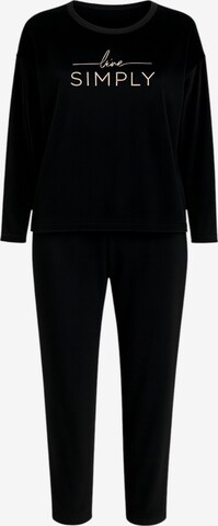 Pyjama 'VelvetDream' fashionshowcase en noir : devant