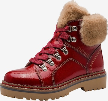 Bottines à lacets Tamaris en rouge : devant