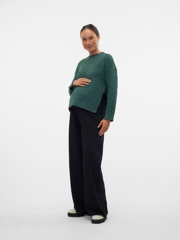 MAMALICIOUS Sweter 'MLMAGGY' w kolorze zielony