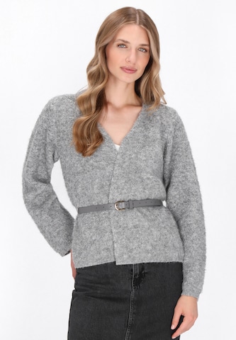 DreiMaster Vintage Gebreid vest in Grijs: voorkant