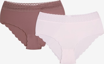 Henderson - Panti 'Taillenslip Polly im 2er Pack, hohe Leibhöhe, zarte Rüschen' en Mezcla de colores: frente