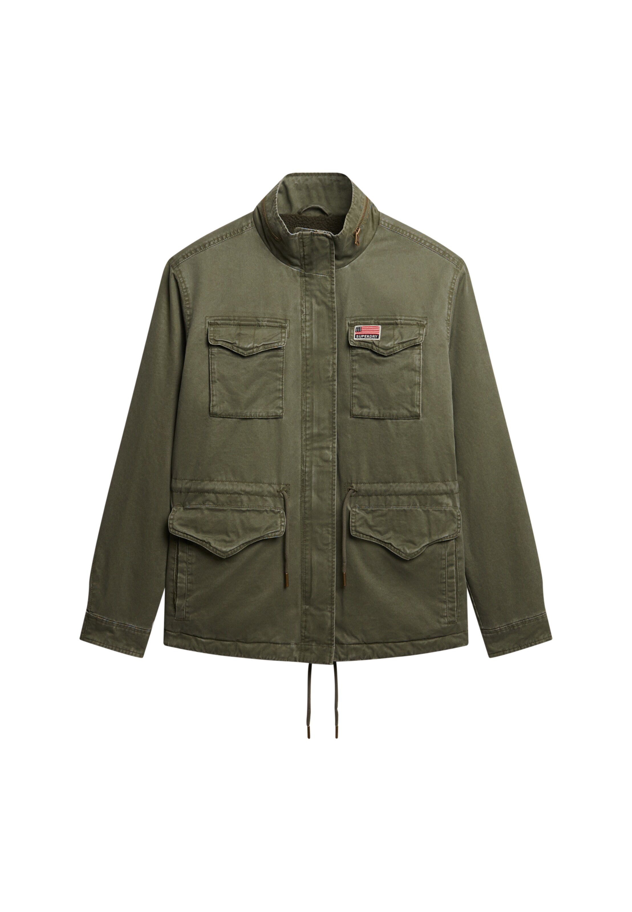 Superdry & Co Tussenparka 'Military Borg' in Groen: voorkant