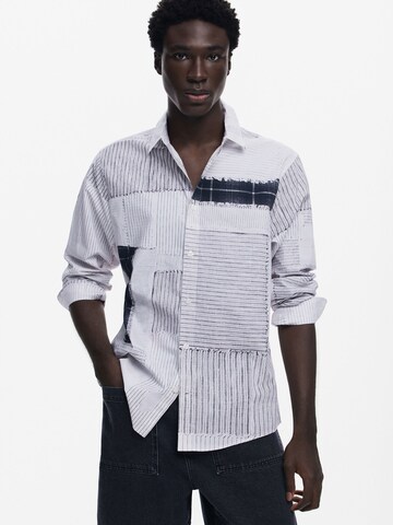 Desigual Regular fit Overhemd in Grijs: voorkant