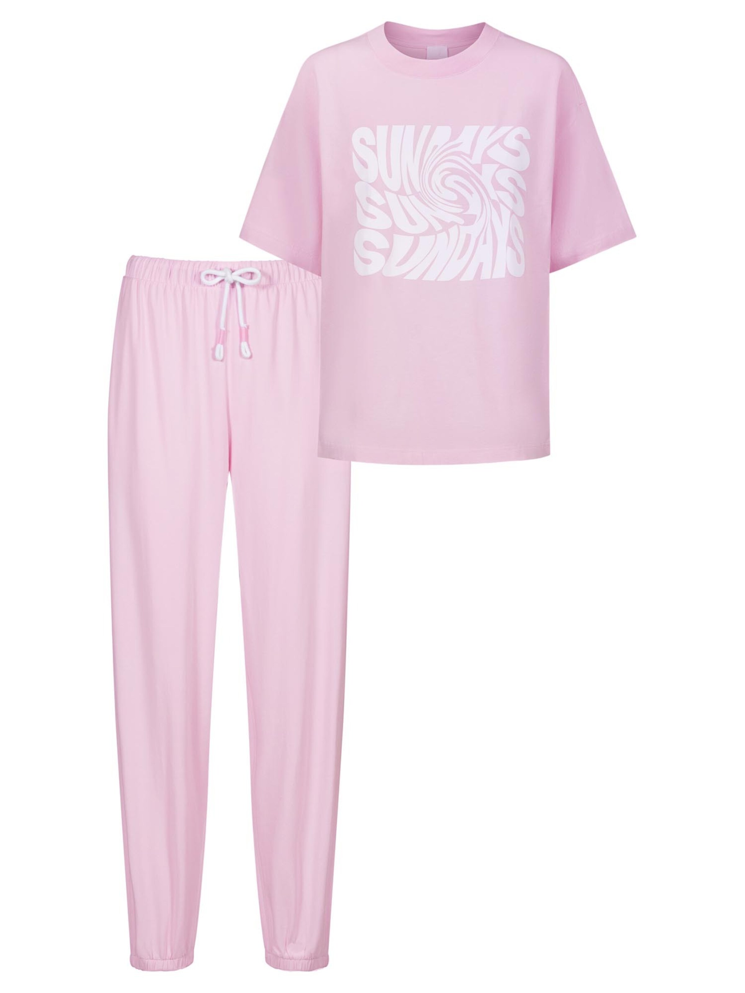 Mey Pajama 'Solid Love' in Pink: front