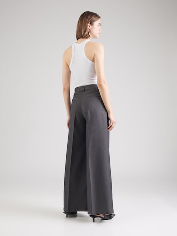 Wide Leg Pantalon à pince Monki en gris