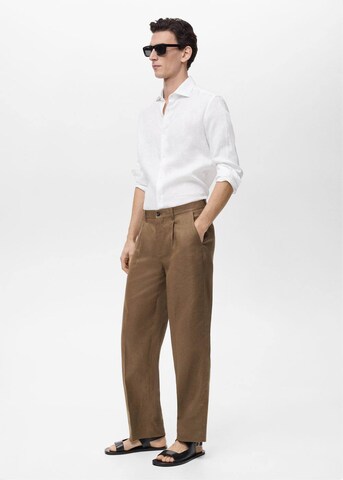 MANGO MAN Slim Fit Hemd 'Tucan' in Weiß