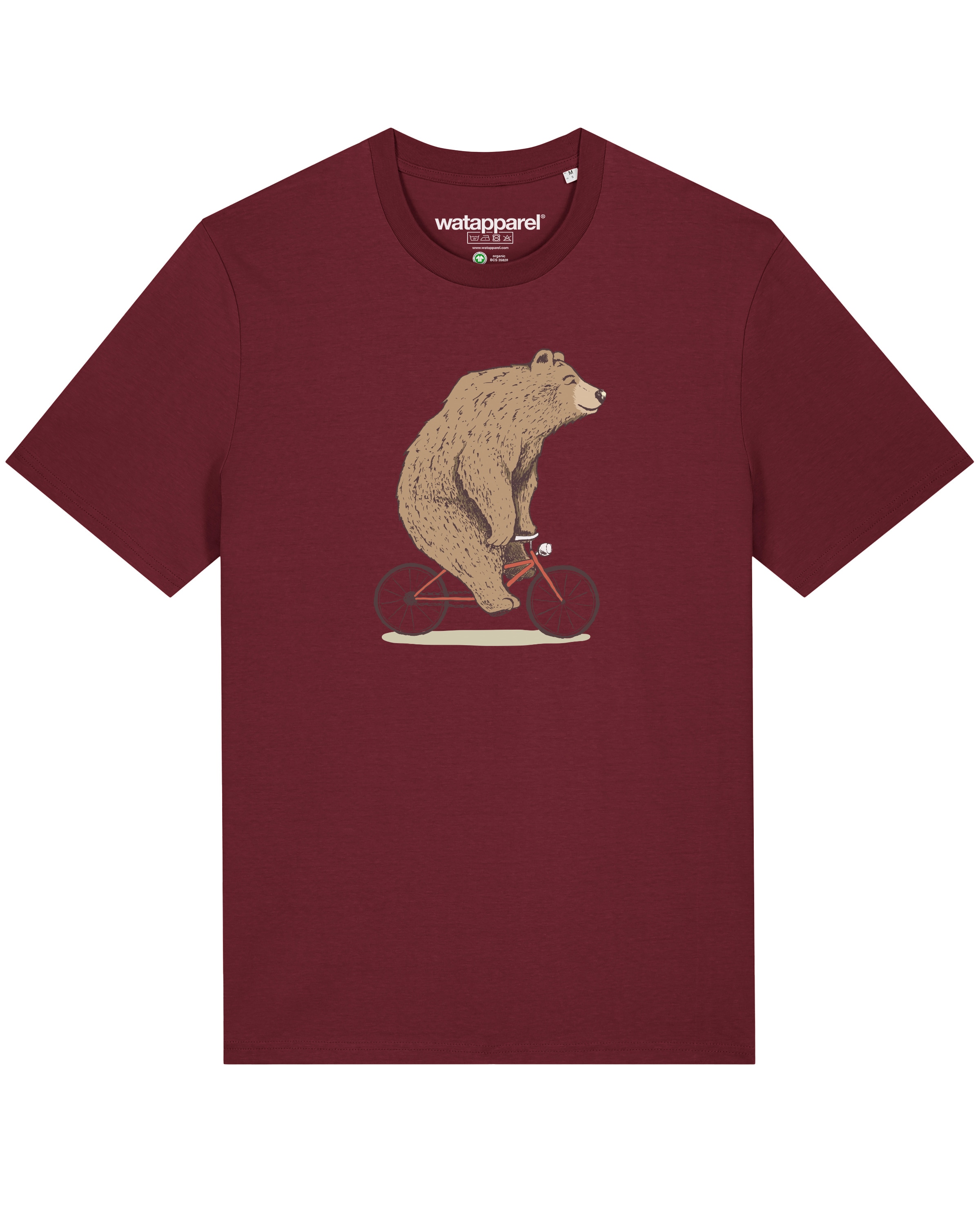 T-Shirt 'Fahrradbär' Watapparel en rouge : devant