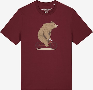 Watapparel Shirt 'Fahrradbär' in Rot: Vorderseite