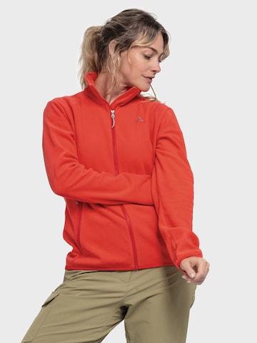 Schöffel Functionele fleece jas ' Hiking Fleece Jk Style Ash WMS ' in Rood: voorkant