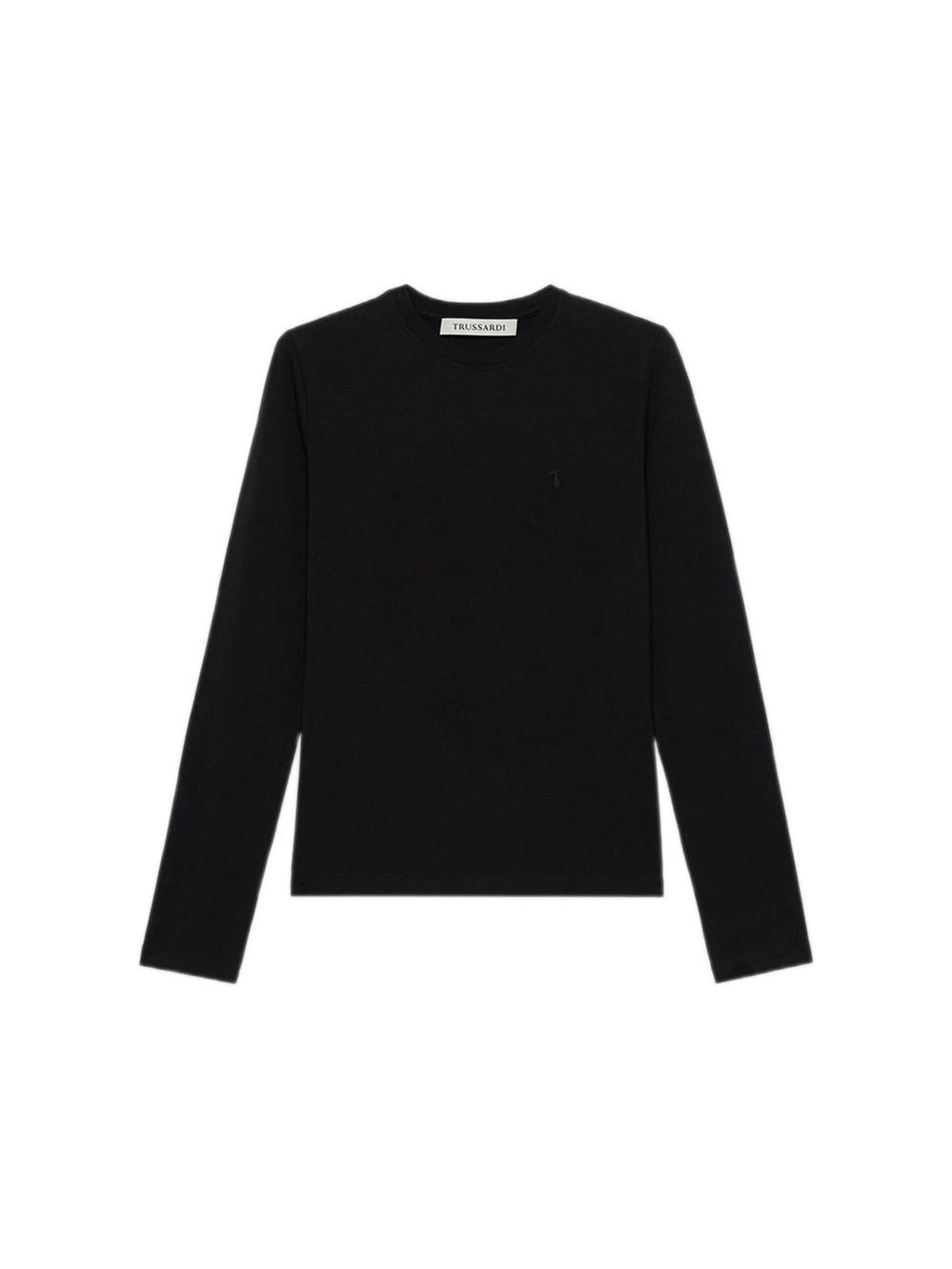 T-shirt Trussardi en noir : devant