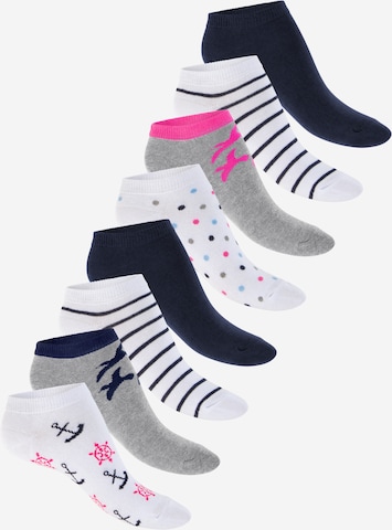 footstar Ankle Socks 'Ringel' in Blue: front