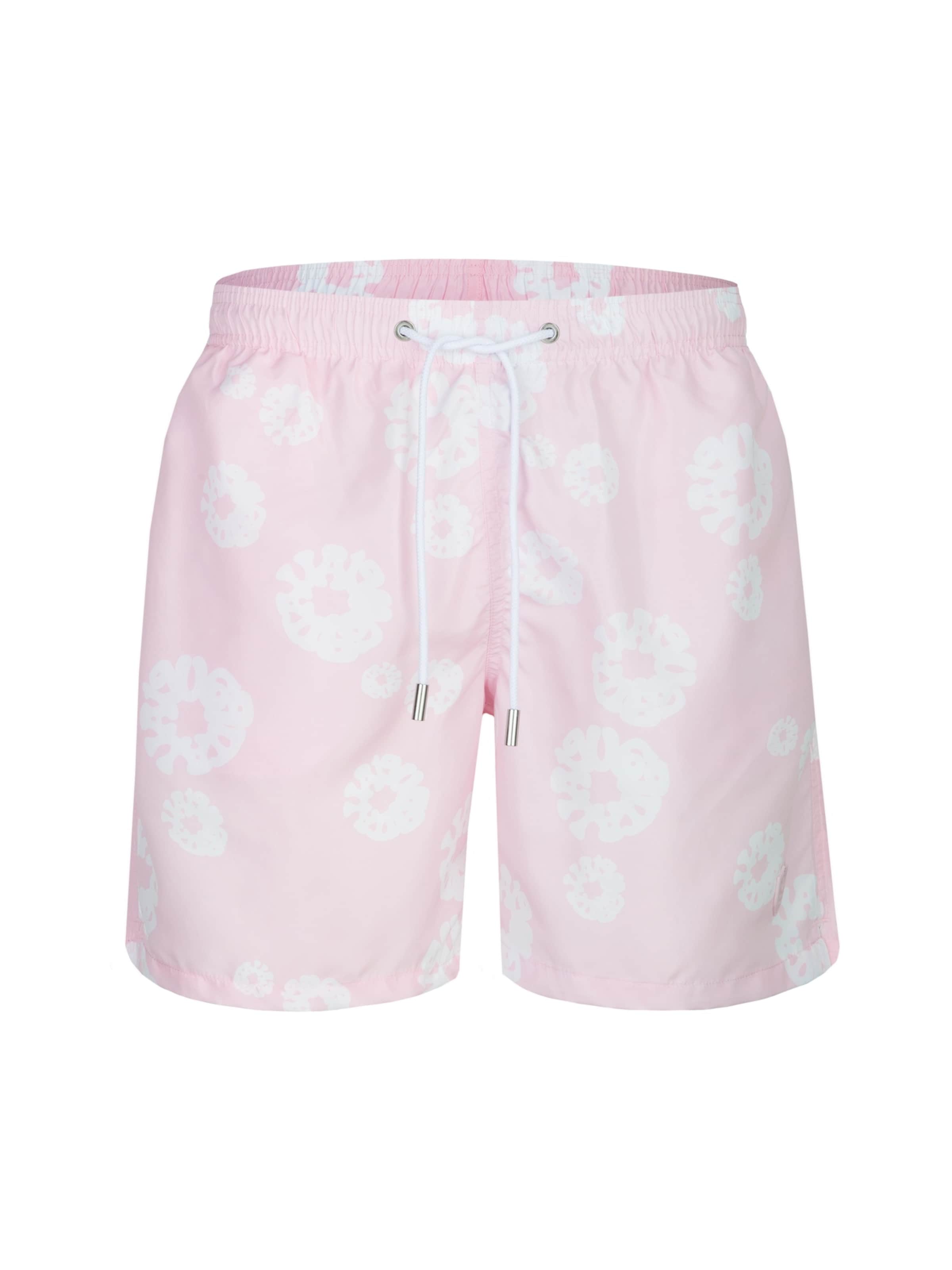 19V69 ITALIA Badeshorts 'Siro Puffy' in Pink: Vorderseite
