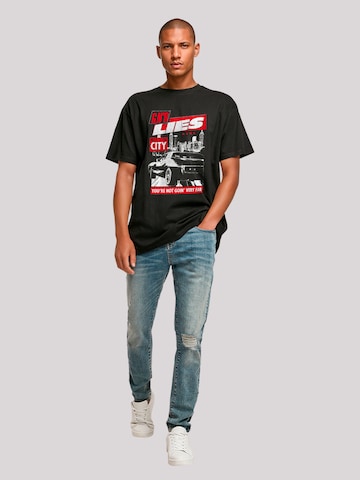 F4NT4STIC Shirt 'Guns N' Roses Lies City Rock Music' in Zwart