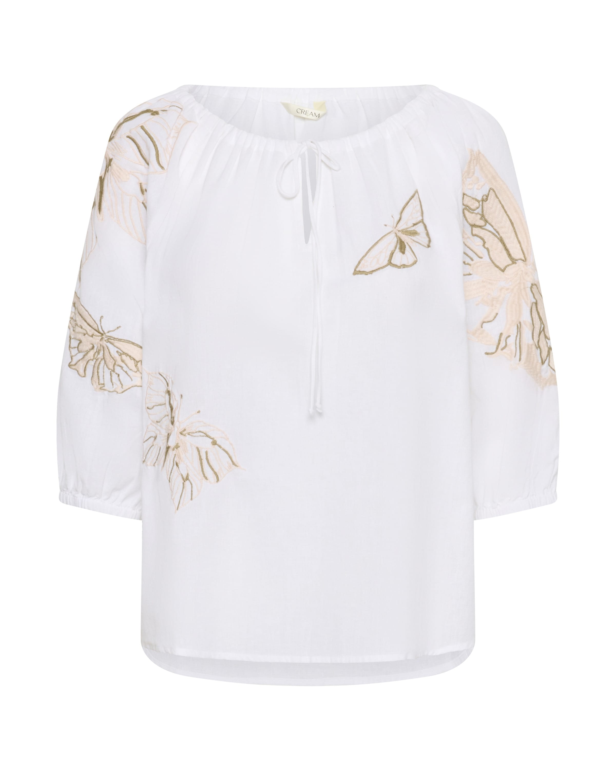 Cream Blouse 'CRBrianna' in Wit: voorkant