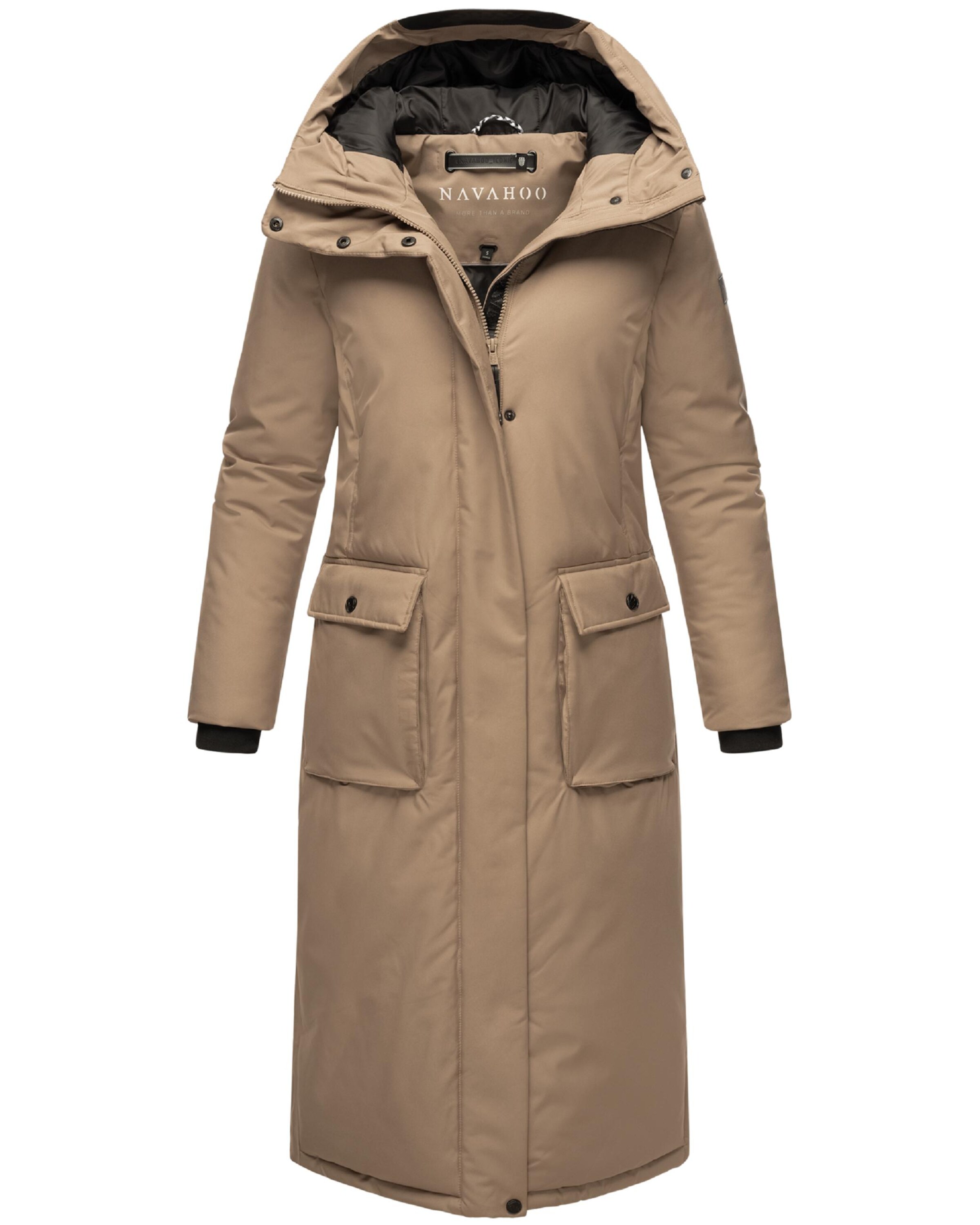 NAVAHOO Mantel 'Wolkenfrost XIV' in Beige