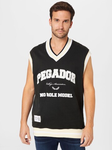 Pegador Sweater Vest in Black: front