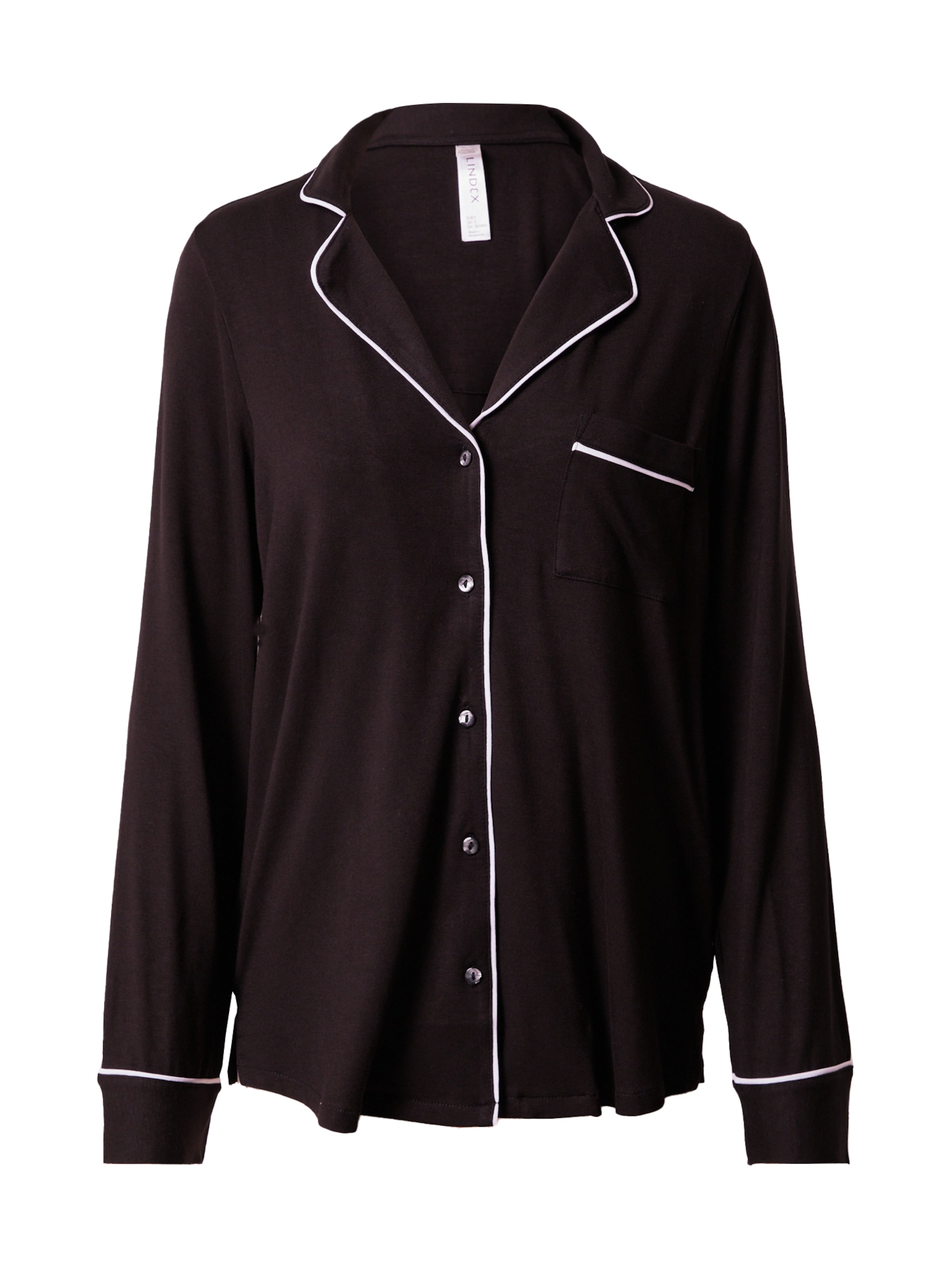 Lindex Schlafshirt in Schwarz: Vorderseite