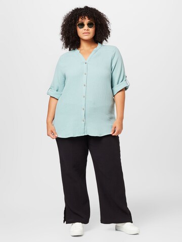 ONLY Carmakoma Blouse 'THEIS' in Blauw