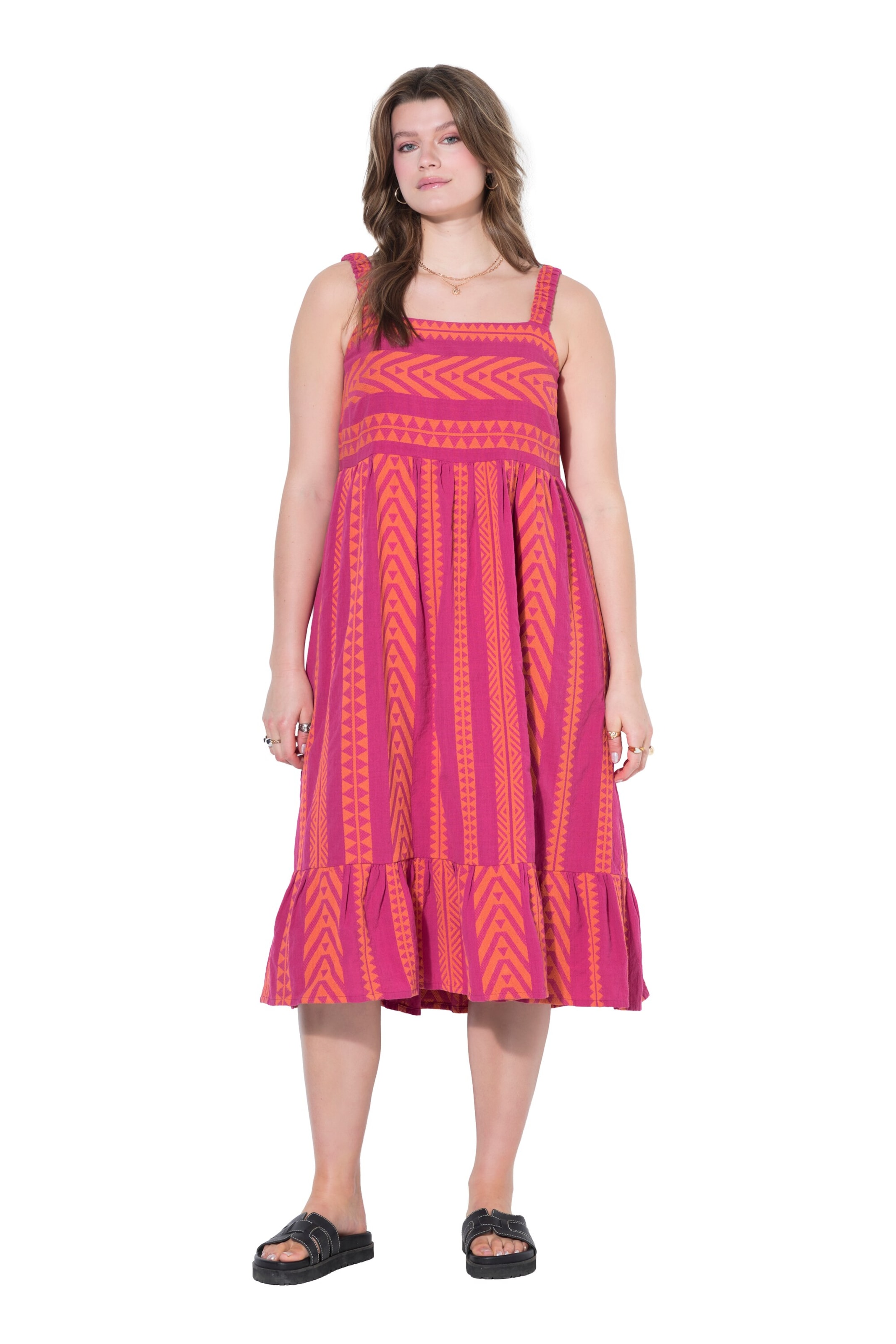 Studio Untold Midikleid in Orange: Vorderseite