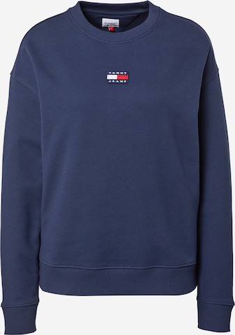 Sweat-shirt Tommy Jeans en bleu : devant