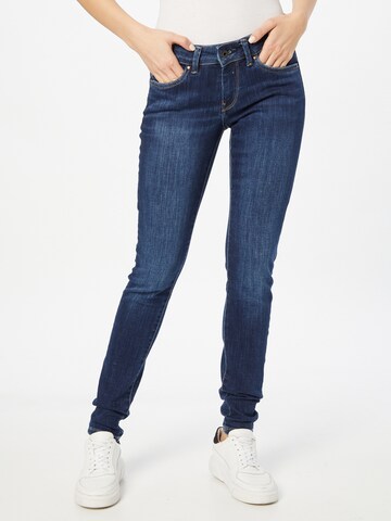 Skinny Jeans 'PIXIE' de la Pepe Jeans pe albastru: față