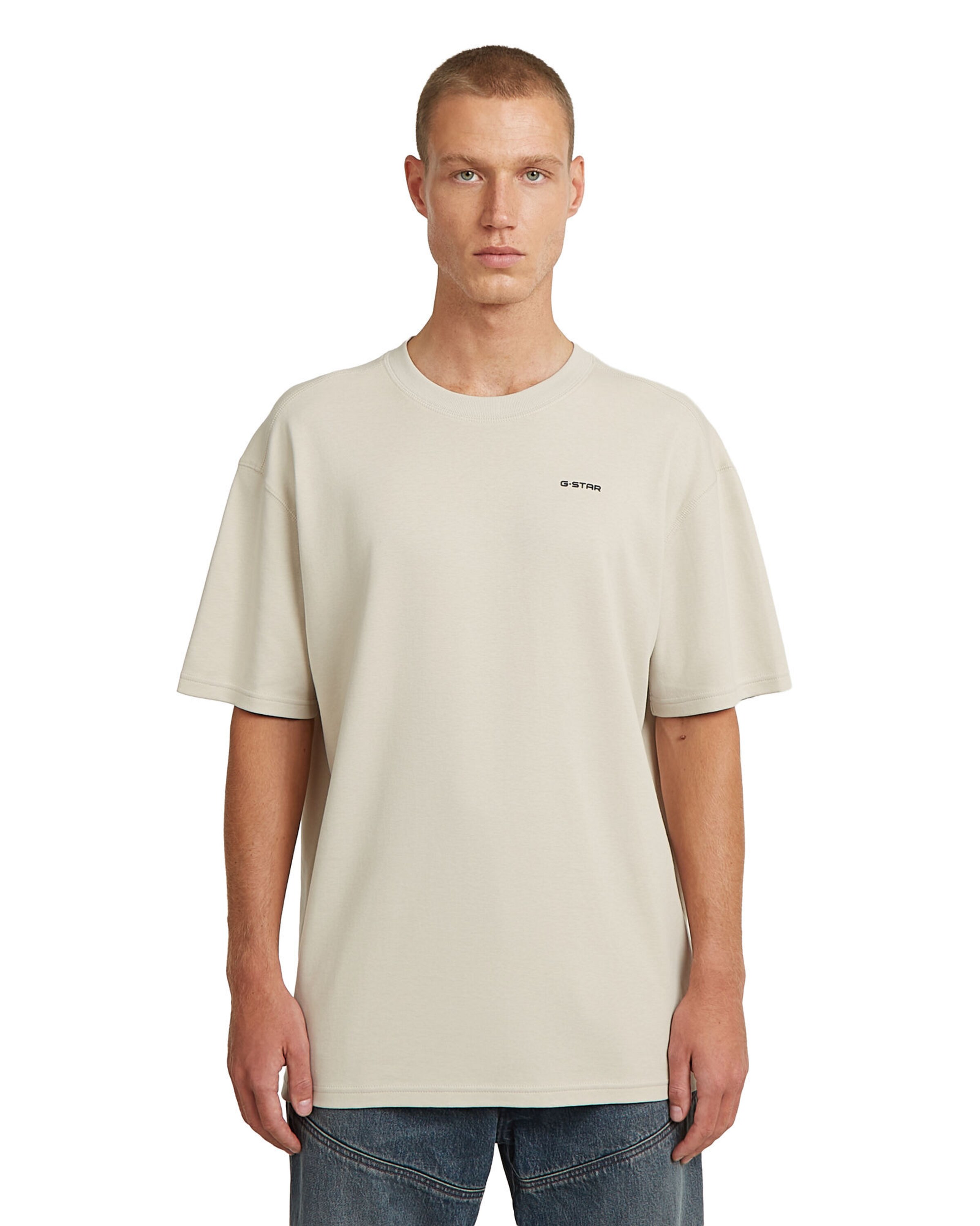 G-STAR Shirt 'Rib Insert Relaxed' in White: front