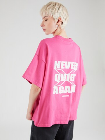 Pegador Oversized shirt 'Belly' in Roze: voorkant