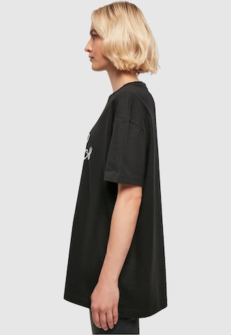 Merchcode Oversized Shirt 'But First Coffee' in Black