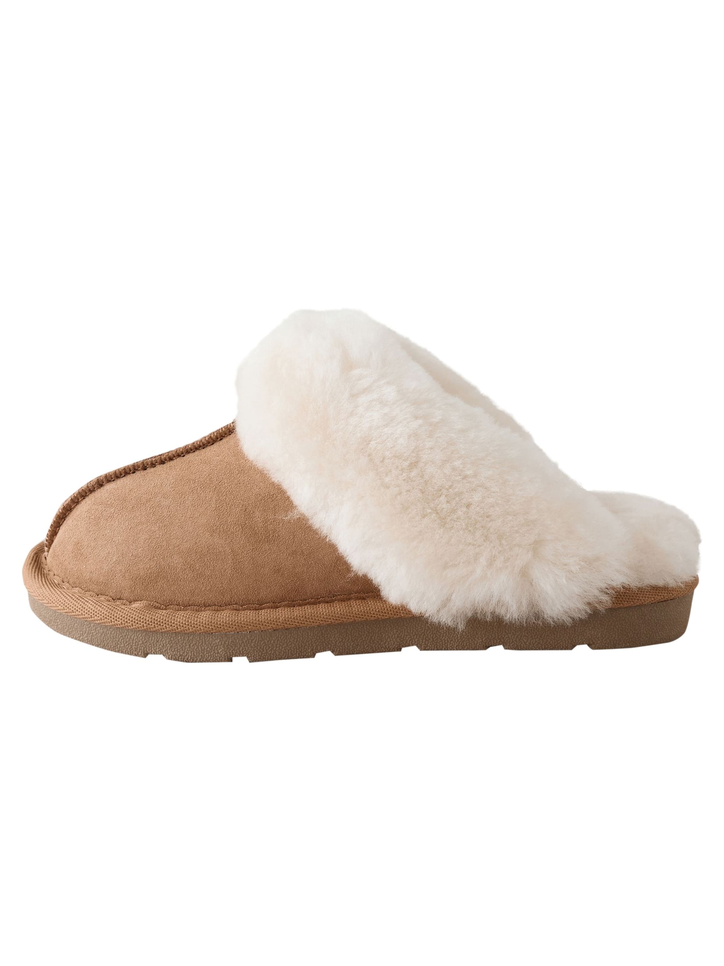 Next Домашни пантофи в кафяво: отпред