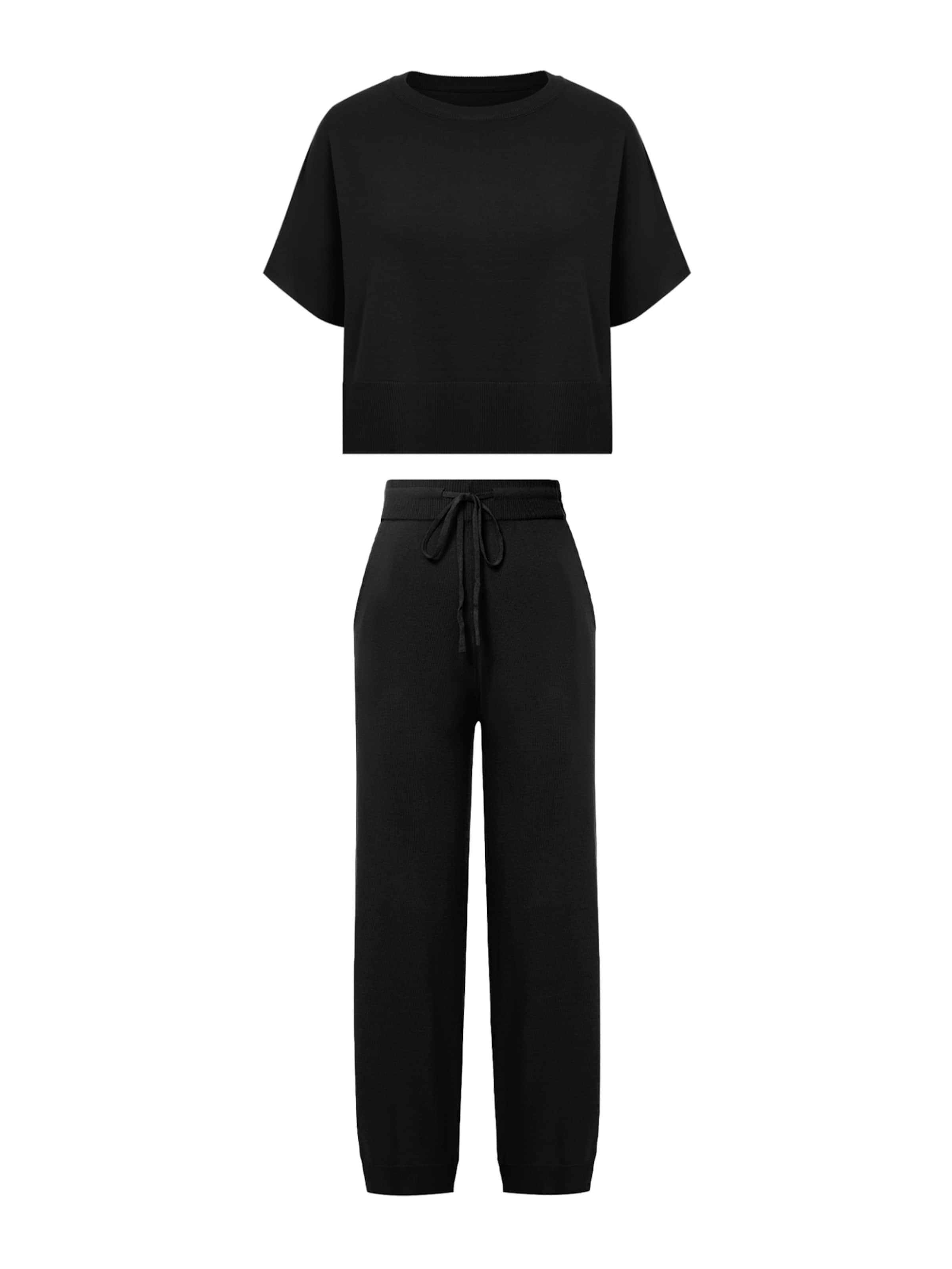 Imily Bela Домашен анцуг в черно: отпред