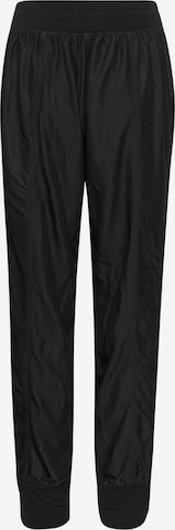 Cream Tapered Pants 'Line' in Black