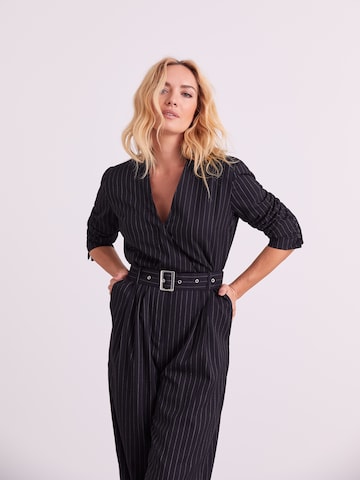 ABOUT YOU x Iconic by Tatiana Kucharova Overall 'Ivana' in Schwarz: Vorderseite