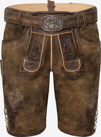 Pantalon folklorique 'Wayen' SPIETH & WENSKY en marron : devant