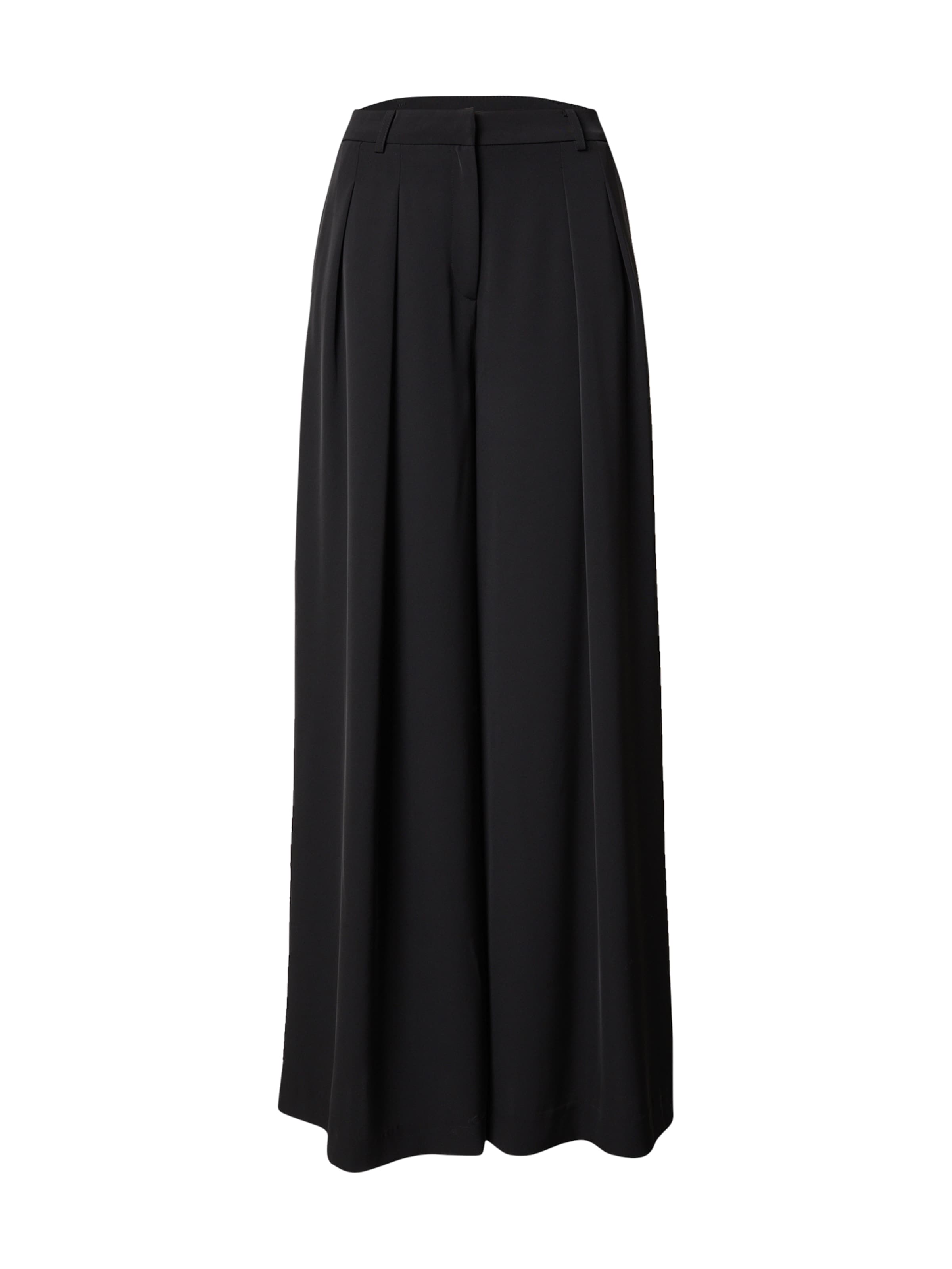 King Louie Wide leg Pleat-front trousers 'Marnie Fanna' in Black: front
